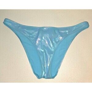 Aerie Cheeky Blue Iridescent Glow Size Large Swim Bathing Suit Bottom L NEW